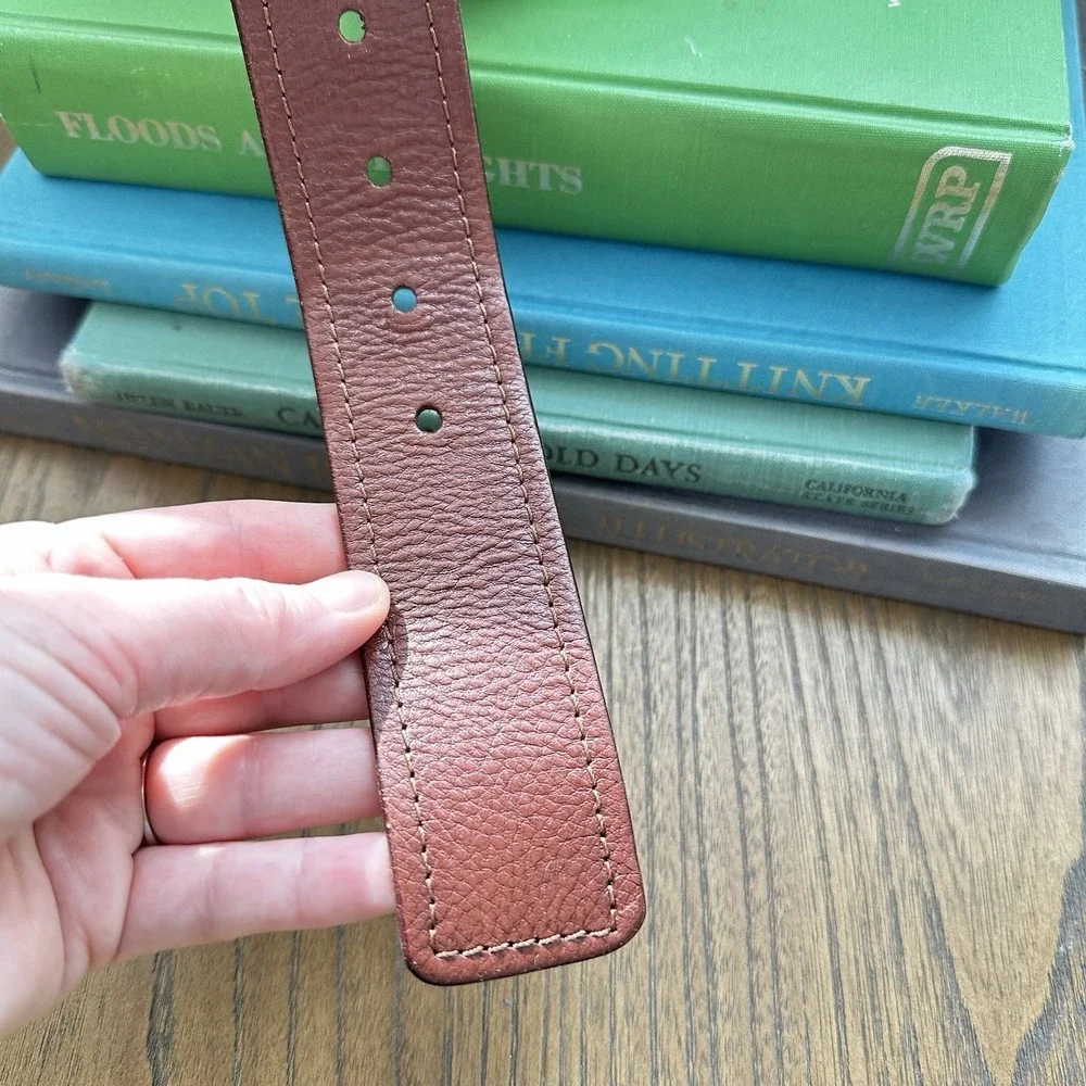 BANANA REPUBLIC Brown Made‎ In Italy Genuine Leather Belt Size Small Wide Preppy